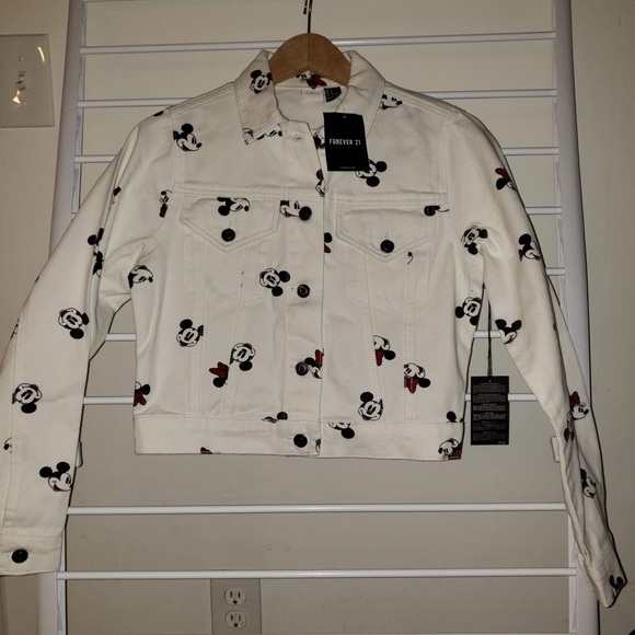 forever 21 mickey mouse denim jacket